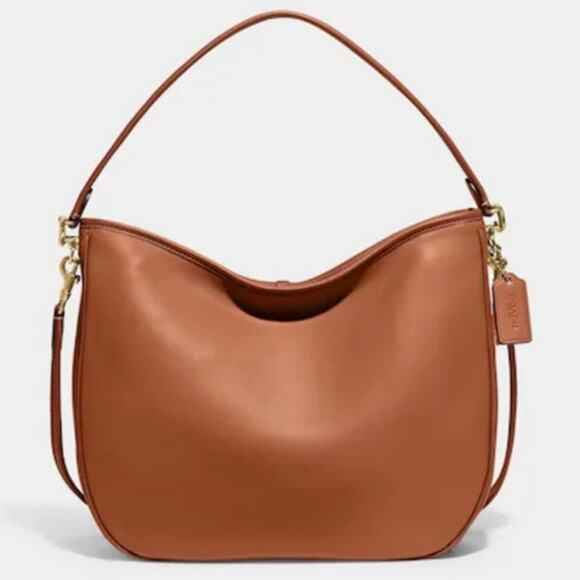 Coach Soft Tabby Hobo Bag Colorblock Brass/Canyon Rust Smooth Leather C6660 - Picture 2 of 16